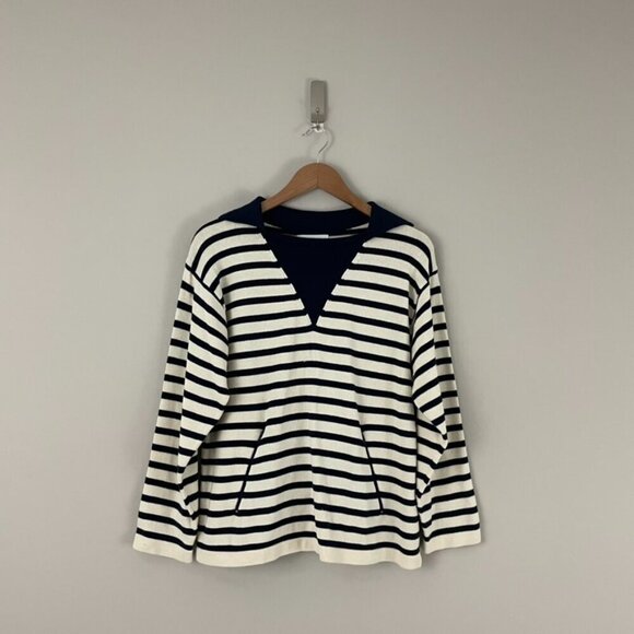 Current Elliott Elsie Striped Nautical Preppy Sailor Sweater Size 2 (US 6) - Picture 1 of 6